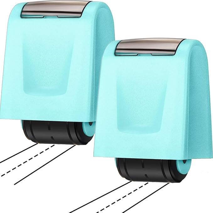 Sherr 2 Handwriting Line Stamp Roller Dashed Handwriting Lines Practice Roller Stamp for Kids, Teachers Kindergarten Education Classroom Back to School Need(2.72 x 2.44 x 1.54 Inch,Light Blue)
