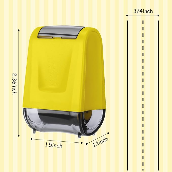 Sherr 2 Handwriting Line Stamp Roller Dashed Handwriting Lines Practice Roller Stamp for Kids, Teachers Kindergarten Education Classroom Back to School Need(2.72 x 2.44 x 1.54 Inch,Yellow)