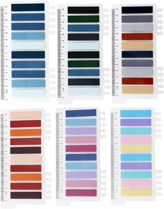 1200-Piece Sticky Tabs Book Tabs - 30 Colors Writable Morandi Sticky Tabs, Repositionable Color Page Markers - Transparent Sticky Note Tabs, Post Stick It Tabs, School Supplies, Index Tabs