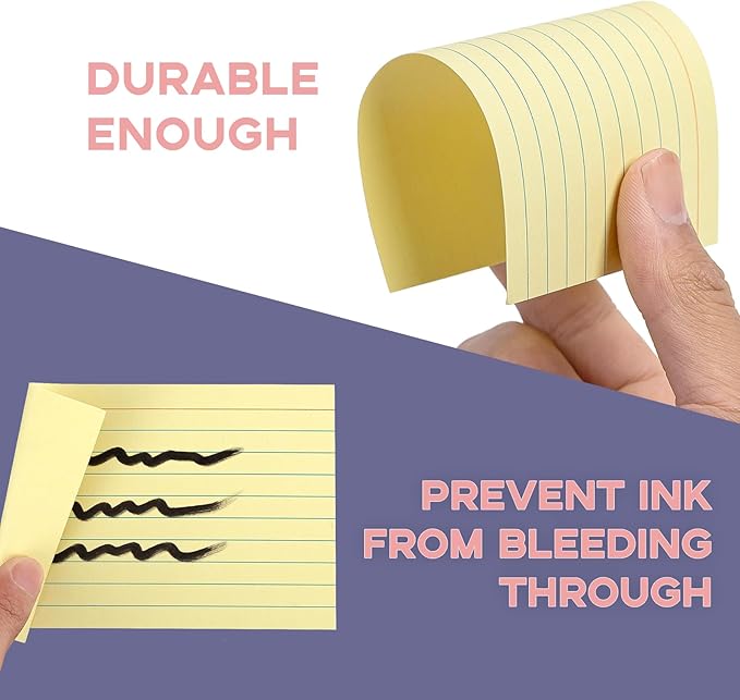 300PCS Colored Index Cards 4x6, Goefun Ruled Notecards, 6 Color Flashcards for Studying, Recipes, Memo Cards, Office Supply, DIY, Presentation