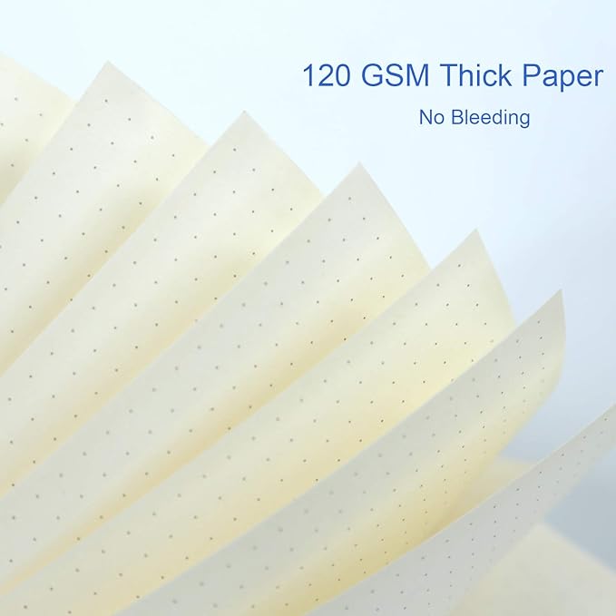 2 Pack B5 Spiral Bullet Dotted Journal with 120gsm Thick Paper, Dot Grid Spiral Notebook with Plastic Hardcover and Elastic Band Closure, 80 Sheets Per Pack 7.3X 10 inches