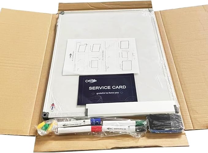 XIWODE Magnetic Dry Erase Board，Whiteboard for Wall,18 x 24 inches, Whiteboard Marker Board Writing Board，Silver Aluminum Frame, Durable,Whiteboard for Home School & Office