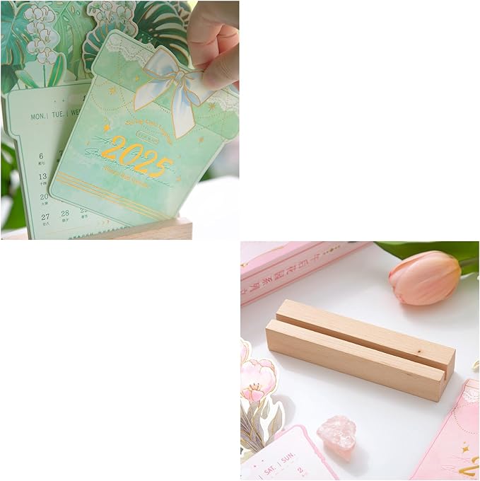 2025 Creative Desk Calendar Unique Flower Basket Shape New Year Schedule Calendar 8.5" x 6" - Hydrangea