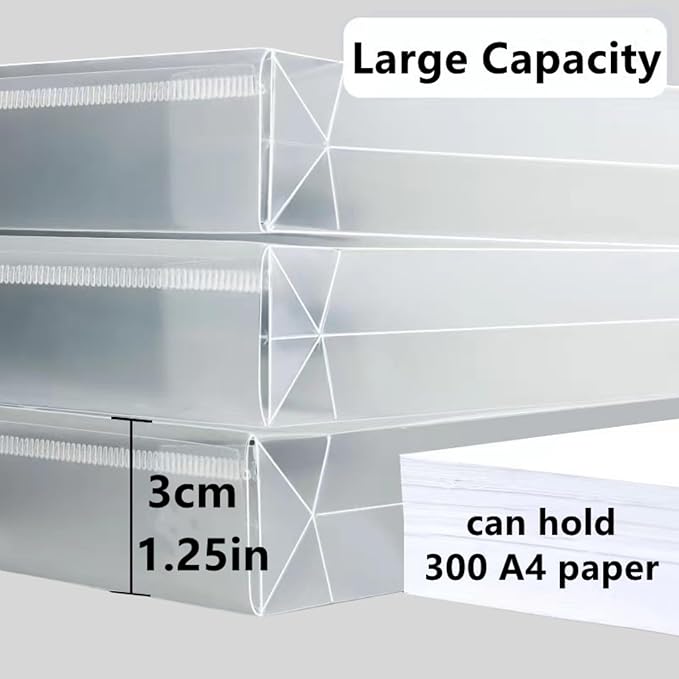 12 Pack Large Clear Document Folders,Legal Size(11"×14"),TFDLCG zm Plastic Envelope with Snap Closure,Poly Envelopes File Folder with 1 Inch Expansion,for School Home Office
