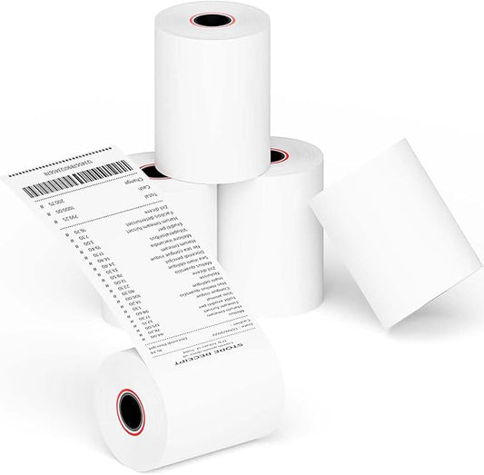 3-1/8 x 230ft Thermal Receipt Paper Rolls, Cash Register Paper Rolls, Thermal Paper for Cash Register/POS Terminals (5 Rolls)