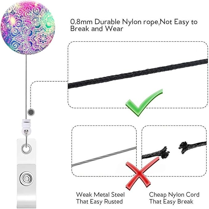 Badge Reels,Nurse Badge Holder,Retractable Badge Reel with Clip ID Card Holders for Office Worker Doctor Nurse