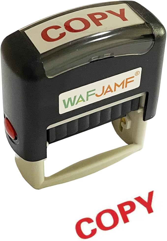 WAFJAMF Copy Message Stamp Self-Inking Rubber Stamp Office Stamp Red Ink-Medium