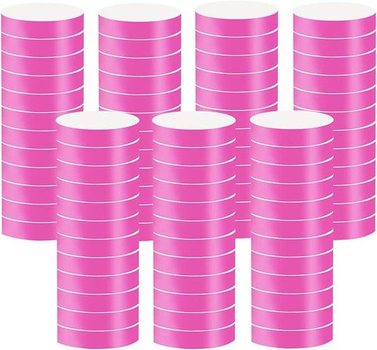 1400 Pack Wristbands for Events Paper Wristbands Waterproof Paper Bracelets Neon Wrist Bands Colored Wristbands Adhesive Hand Bands Armbands for Concerts(Pink)