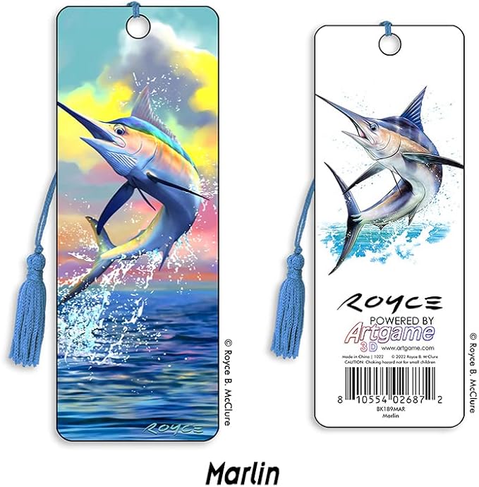 3D Bookmarks Featuring The Artwork of Royce B Mcclure (Marlin)