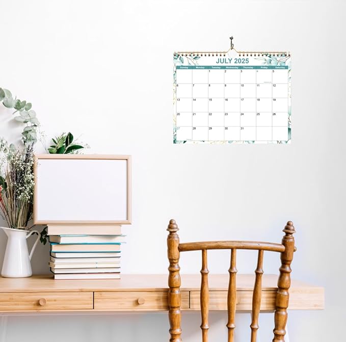 2025-2026 Wall Calendar - Calendar 2025 from January 2025 - June 2026, 18 Months Calendar with Premium Paper, Twin-Wire Binding & Hanging Hook, 8.5" x 11", Leaf