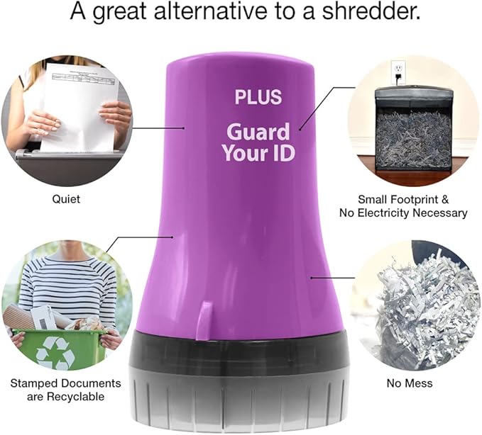 Guard Your ID Wide Advanced Roller 2.0 Identity Theft Prevention Security Stamp Purple