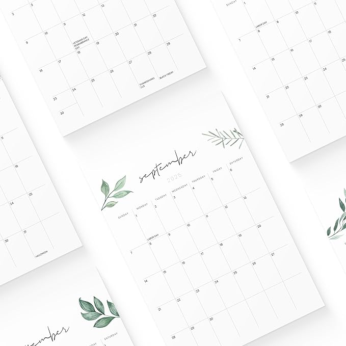 Magnetic Calendar for Refrigerator 2025 - Versatile 6x9 2025 Fridge Calendar Runs Until June 2026 - Easy Planning with Aesthetic Fridge Calendar Magnet - Karto - Greenery