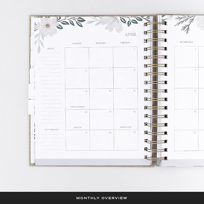 2025 Daily Weekly Christian Agenda Planner (Linen)