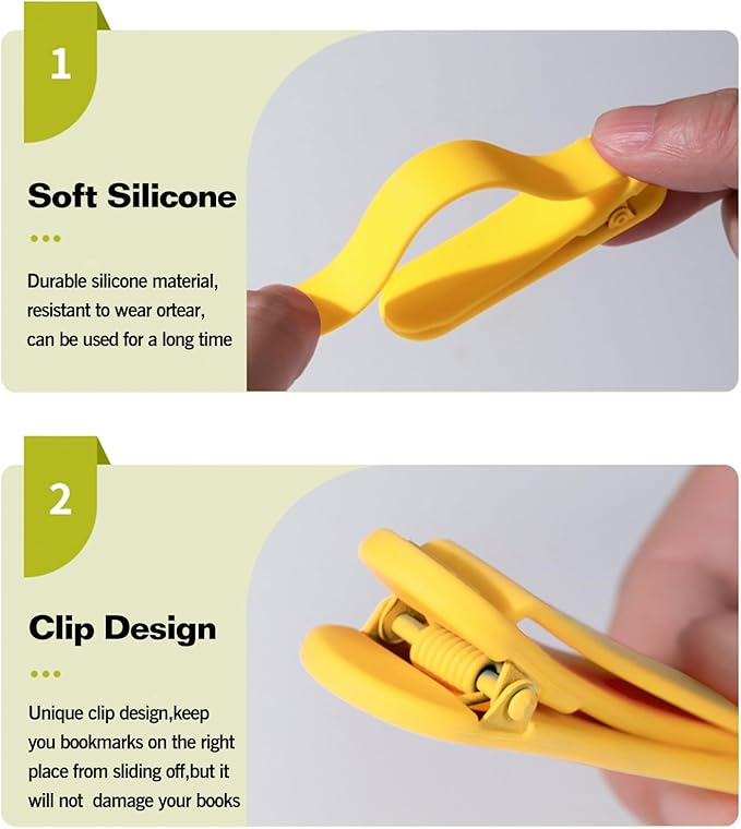 3pcs Page Bookmarks for Reading, Automatic Book Marks Tailored for Book Enthusiasts, Unique and Cute Book Page Holder Markers Clip Reading Accessories Gifts