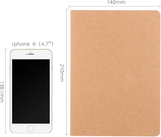 12 Pack Notebook Journals for Travelers, Students and Office, Writing Diary Subject Notebooks Planner with Lined Paper, College Ruled, 60 Pages, 30 Sheets, 8.3x5.5 inch, A5 Size, Travel Journal Set