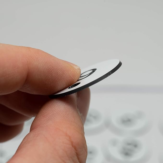 StayMax Plastic ID Number Tags Engraved Tags Key Tags Without Key Rings (1-100, White)