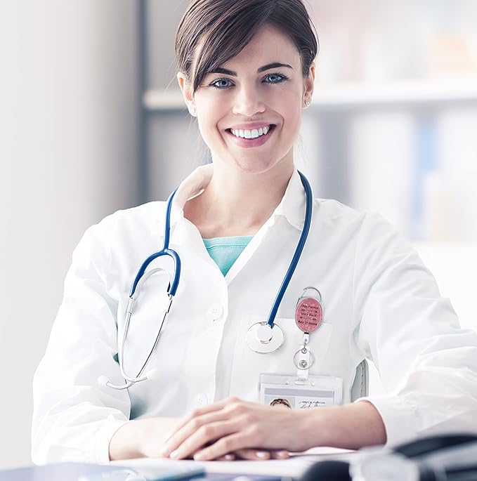 Badge Reels Retractable Double Sided Color Print Pattern Holders with Retractable Keychain and Badge Clip, Durable Nylon Rope