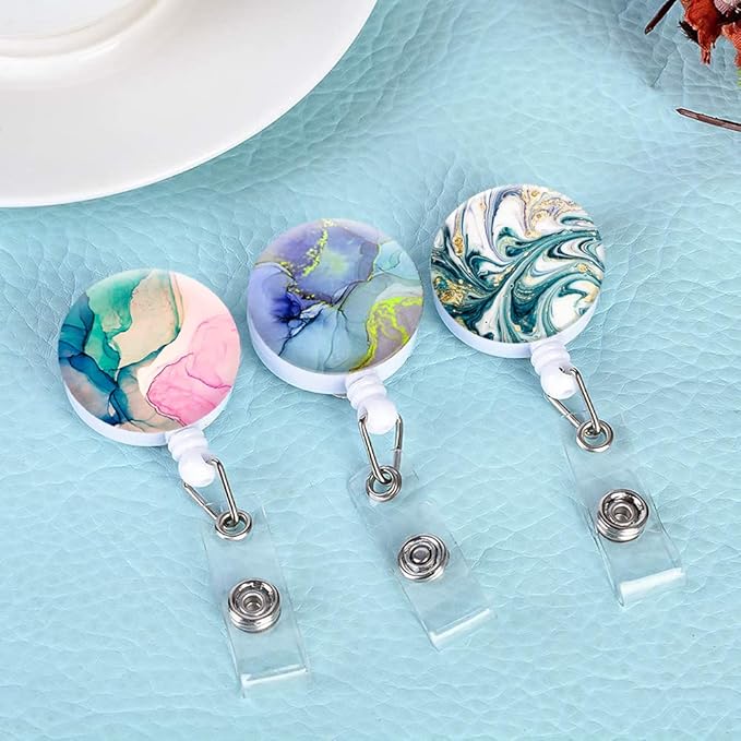 Badge Reels,Nurse Badge Holder,Retractable Badge Reel with Clip ID Card Holders for Office Worker Doctor Nurse