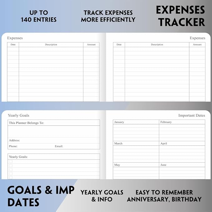 2025 Planner 8.5”x11”, Weekly and Monthly Planner from Jan 2025 to Dec 2025, Vegan Leather Cover, Elastic Closure, Grey