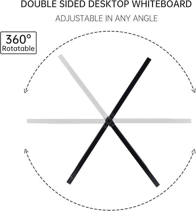 Small Magnetic Desktop White Board – Portable Mini Easel Dry Erase Whiteboard for Students Double Side to Do List Dry Erase Board with Stand for Office, School, Home 10 x 10 inches