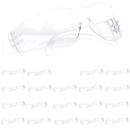 3M Safety Glasses, Virtua, 100 Pair, ANSI Z87, Unisex, Clear Lens, Clear Frame, Economical Eyewear Option, Lightweight, UVA, UVB, UVC
