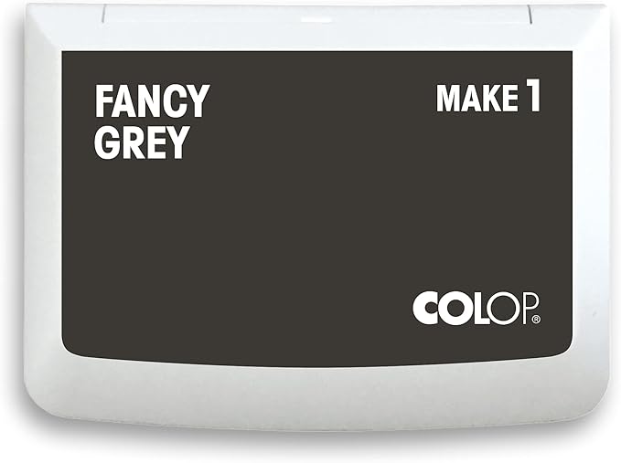 COLOP Make Series, Ink Stamp Pads, with Non-Toxic Premium Ink, Water-Based Acid-Free (Fancy Grey, Make 1-1-15/16" x 3-1/2")