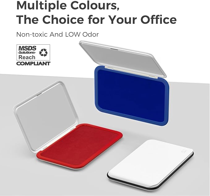 Large Stamp Pad - 3.50"x 6.25", Magnetic Lid, Premium Quality Felt Stamp Pad (Blue)