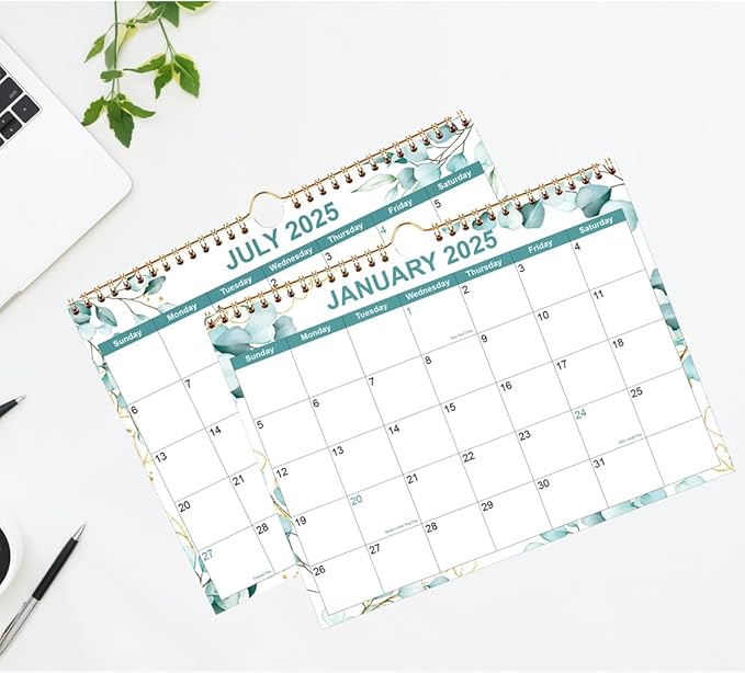 2025-2026 Wall Calendar - Calendar 2025 from January 2025 - June 2026, 18 Months Calendar with Premium Paper, Twin-Wire Binding & Hanging Hook, 8.5" x 11", Leaf