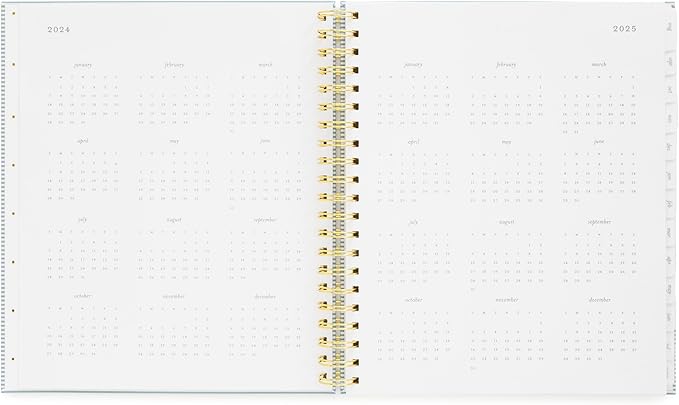 2024-2025 Sugar Paper Academic Large Weekly Spiral Planner, Blue Stripe, August 2025 - July 2024, Daily, Weekly, Monthly Formats, Hourly Planning