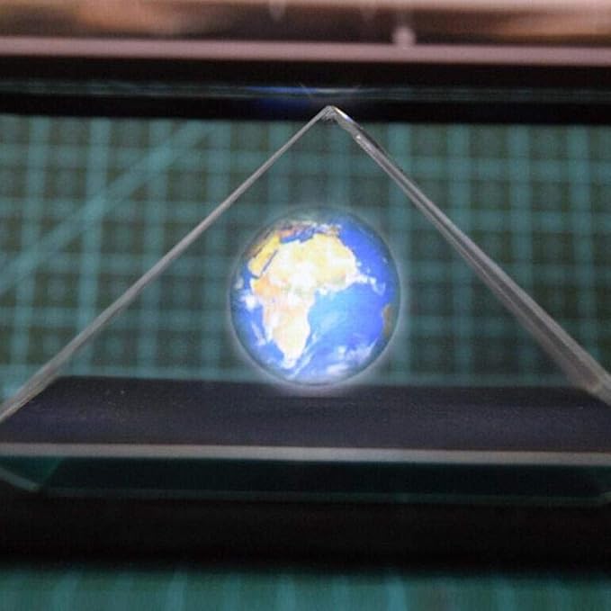 3D Holographic Display Stands,Projector 3.5-6inch Mobile Smartphone Hologram Bracket,360° images Holographic Display Stands Projector,for Ad Display/Cartoon Interaction/Entertainment/Gift