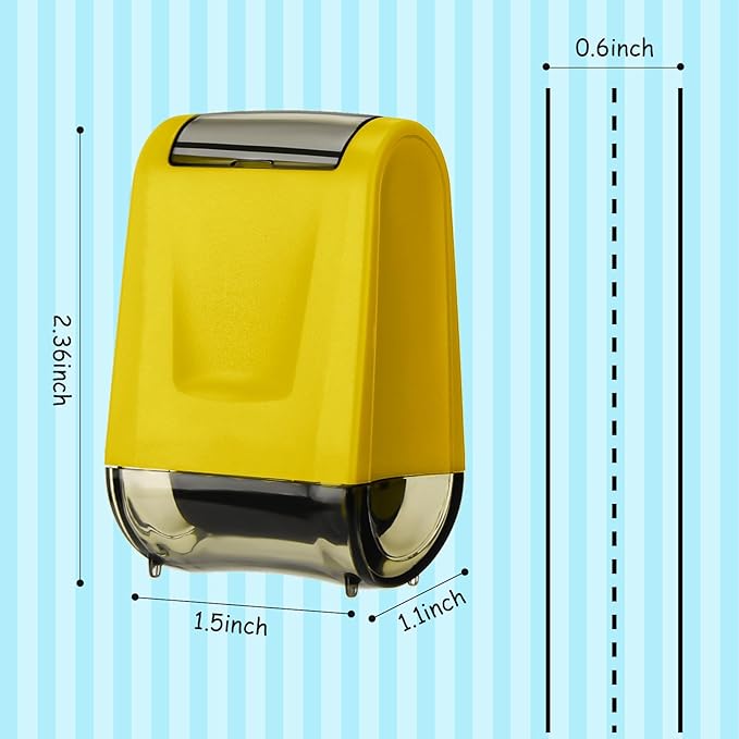 Sherr 2 Handwriting Line Stamp Roller Dashed Handwriting Lines Practice Roller Stamp for Kids, Teachers Kindergarten Education Classroom back to school Need(2.72 x 2.44 x 1.54 Inch,Light Blue, Yellow)