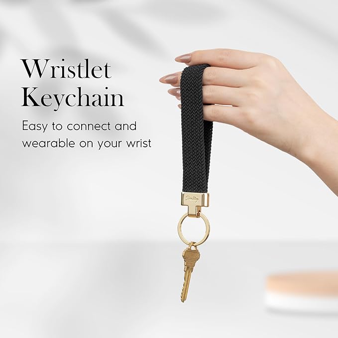 SENLLY Wristlet Lanyard, Stretchy Keychain Holder, Original Elastic Anti-Drop Design Keyring