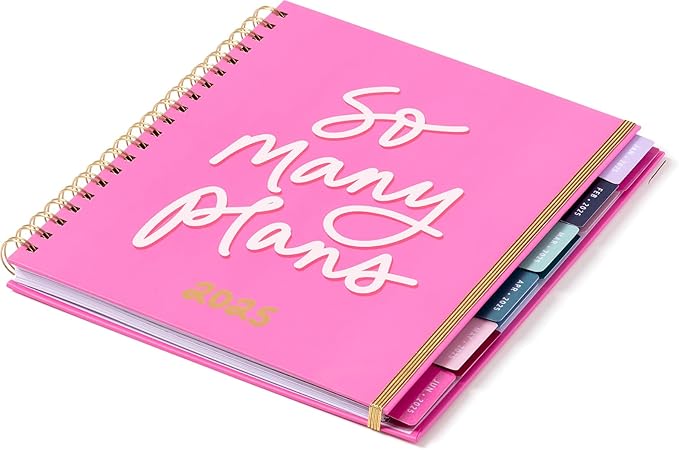 2025 Eccolo Large Spiral Agenda Planner, Hardcover, Weekly & Monthly Pages, 12 Month, Art + Quotes (Extra Large - 9" x 10.5")