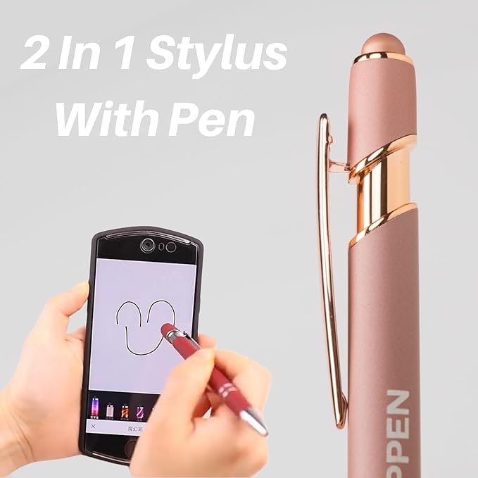 12 Pieces Motivational Inspirational Quotes Snarky Screen Touch Stylus Ballpoint Pens, Office Encouraging Scriptures, Black Ink