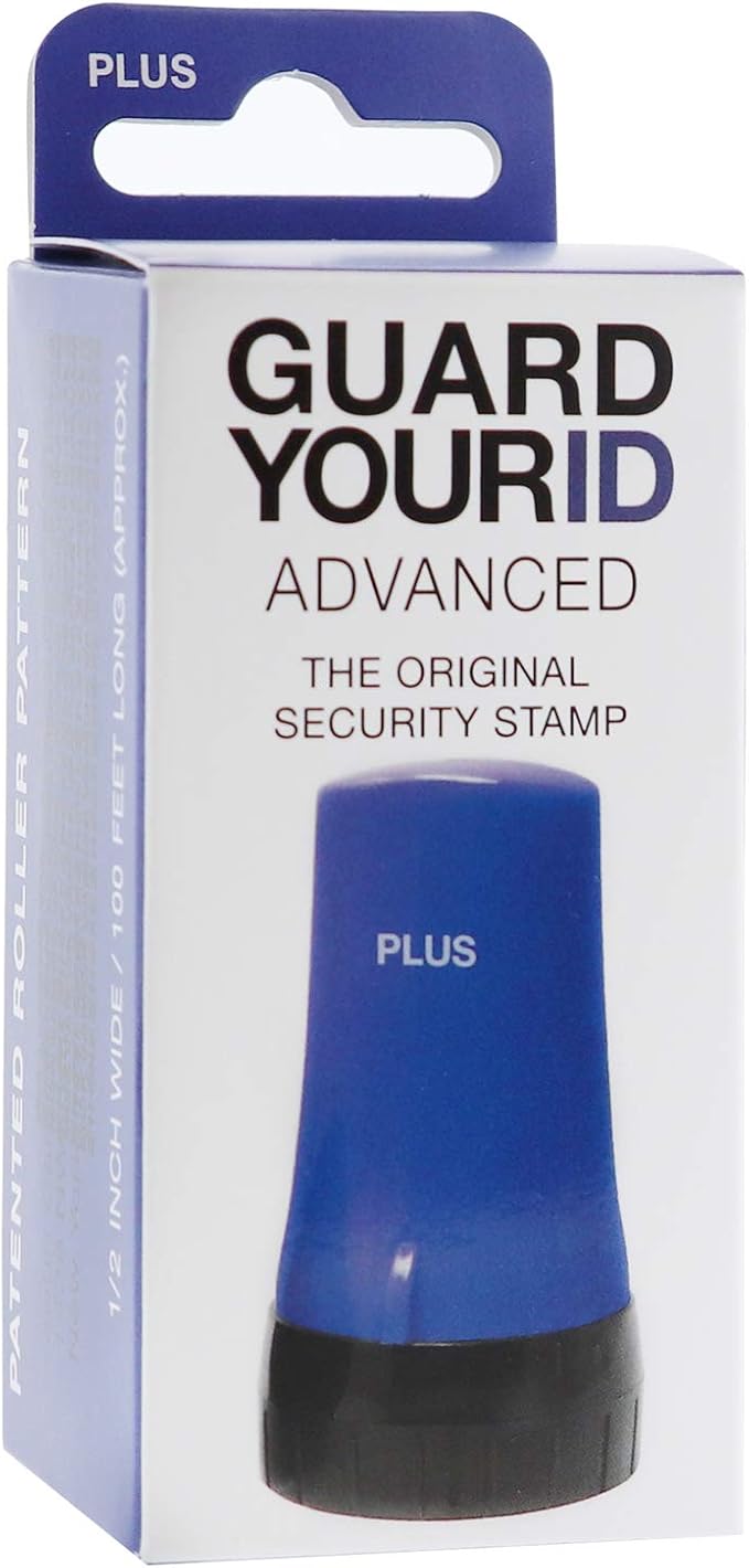 Guard Your ID Confidential Security Roller Set Advanced 2.0 for Identity Theft Protection Redacting (Regular 3-Pack, Blue)