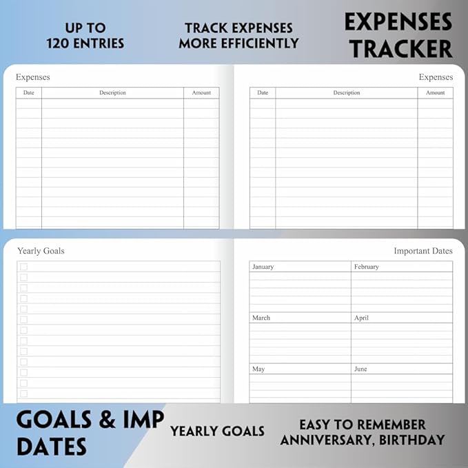 2025 Planner - Weekly and Monthly Planner Jan to Dec 2025, Holidays, Contacts and Notes Pages, Vegan Leather Cover, Elastic Closure, 5.5”x8.25”, Teal