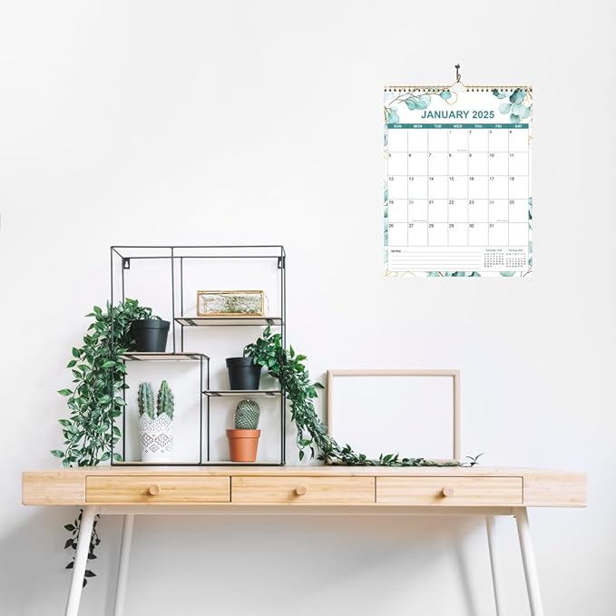 2025 Calendar - Calendar 2025-2026 from January 2025 - June 2026, 18 Months Calendar with Thick Paper, 12" x 14.5", Vertical Calendar, Leaf