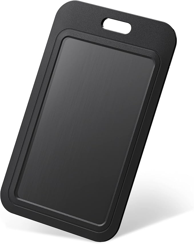 Uniclife 100 Pack Sliding ID Badge Holder Hard Black Vertical Plastic Card Case Protector Pouch with Clear Window for Office School ID Credit Cards Proximity Key Cards Driver’s Licenses and Passes