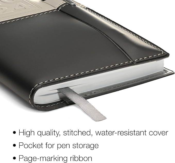 2025 Pocket Planner/Pocket Calendar and Pen, 3.5"x6": Includes 14 Months (November 2024 - December 2025) / 2025 Weekly Planner/Weekly Agenda/Monthly Calendar Organizer (Gray/Black)