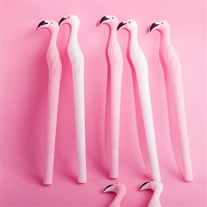 20pcs Flamingo Gel Ink Pens 0.5 mm Black Ink Novelty Pens for Child, Women, Coworkers Kids Office School Home Wedding Bridal Shower Students Teachers Employees Gifts Party Supplies (Pink 20pcs)