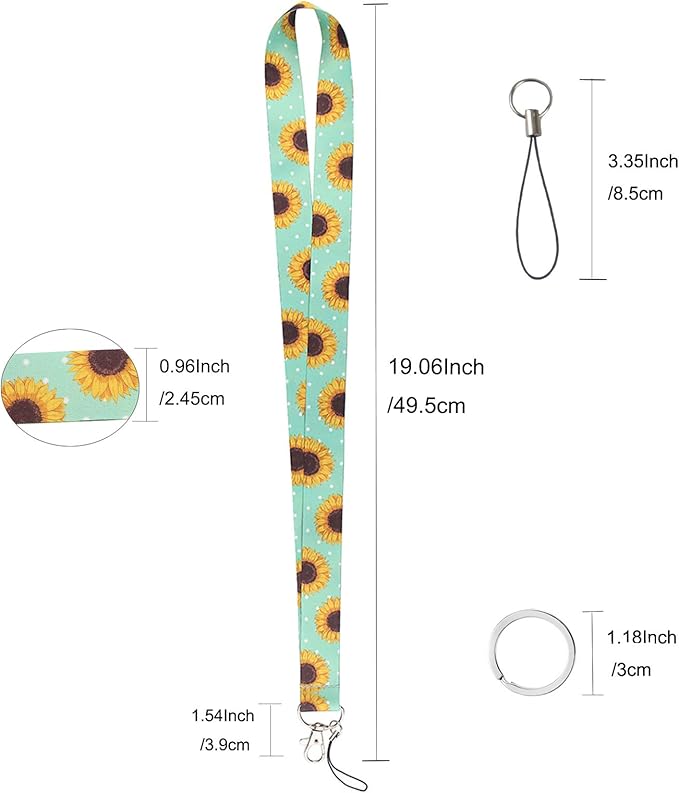 Yiflin Cute Neck Lanyard for Keys, Wallet, Id Card Holder, Cool Keychain Lanyard for Women, Men, Teacher