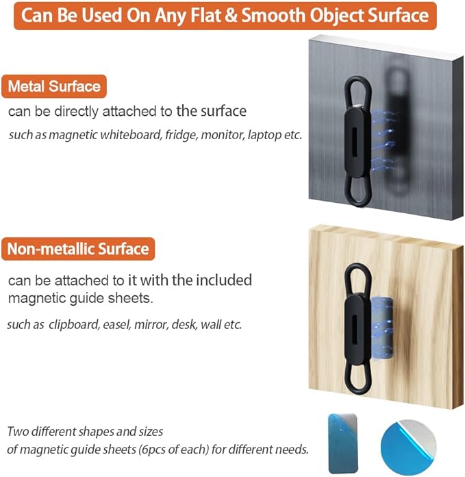 12 Pack Magnetic Pen Holder for Refrigerator, Silicone Magnetic Pencil Holder for Locker, Magnetic Dry Erase Marker Holder for Whiteboard, Desk, Clipboard (12back)