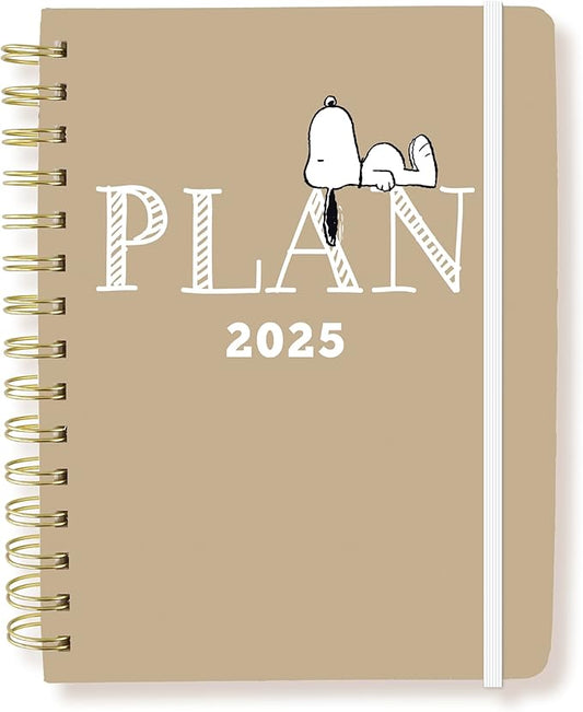 18 Month Hardbound Spiral Planner by Graphique, Jul. 2024 – Dec. 2025 Calendar, Weekly and Monthly Spreads, Page Tabs, Reminder Stickers, 6” x 8”