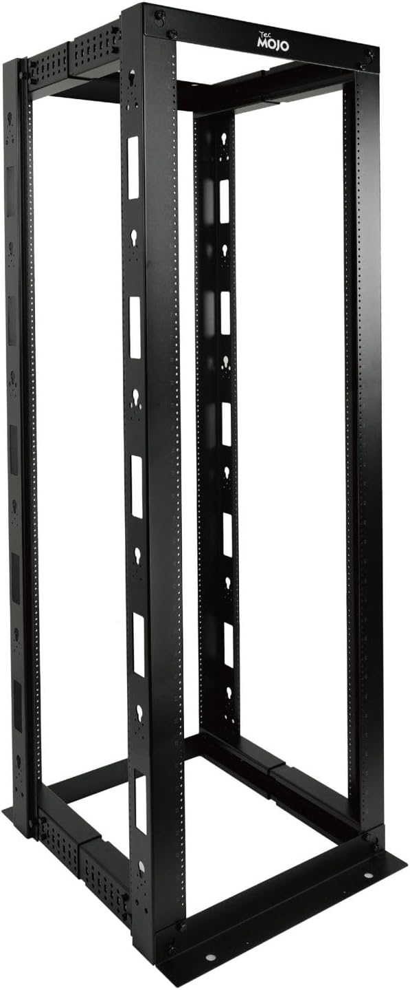 38U Open Frame Server Rack,4-Post Adjustable Depth 23.6 inch-39.3 inch Frame Rack,Professional It Rack for 19 inch Computer/AV/Data/IT Equipment,Tapped Hole
