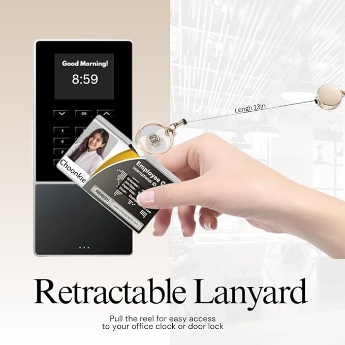 Smile Teacher Lanyard for Women with Retractable ID Badge Reel and Keychain Cute Happy Beads Lanyard