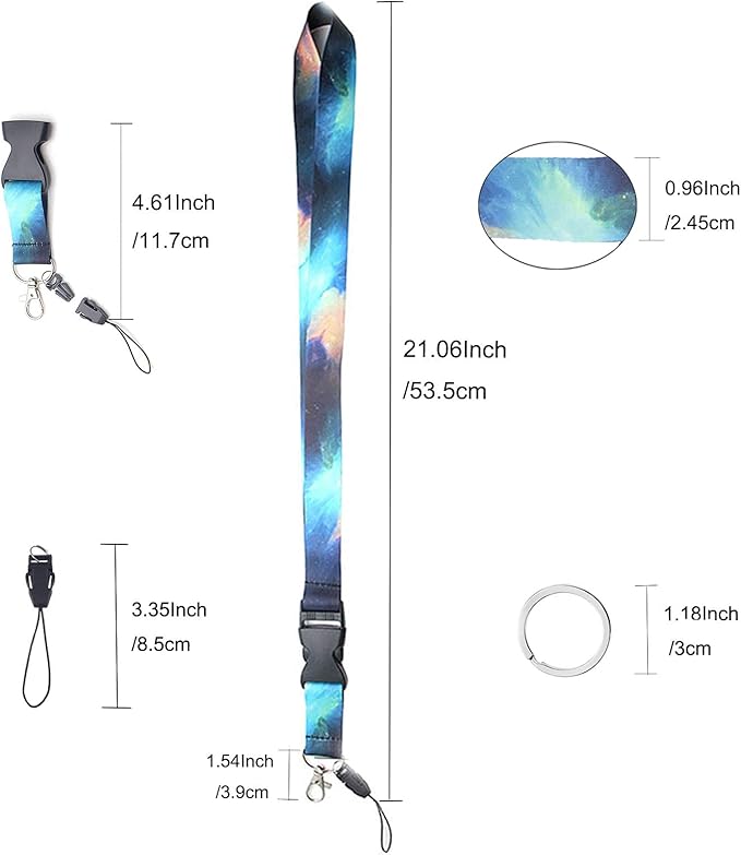 Yiflin Cute Neck Lanyard for Keys,Keychain,Wallet,ID Card Holder,with Quick Release Buckle