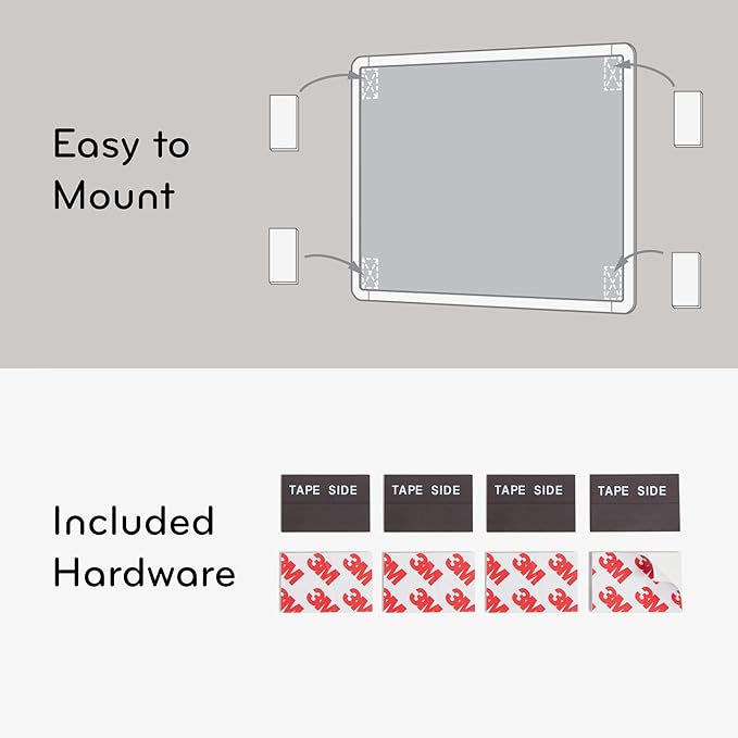 U Brands Contempo Magnetic Dry Erase Board, 8.5"x11", White Modern Frame, Includes Magnet and Marker