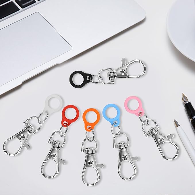 6PCS Retractable Pen Holders - Clip on Pens for Badge Reel, Perfect Pen Holder for Lanyard, Nurses, and X-ray Marker Holder