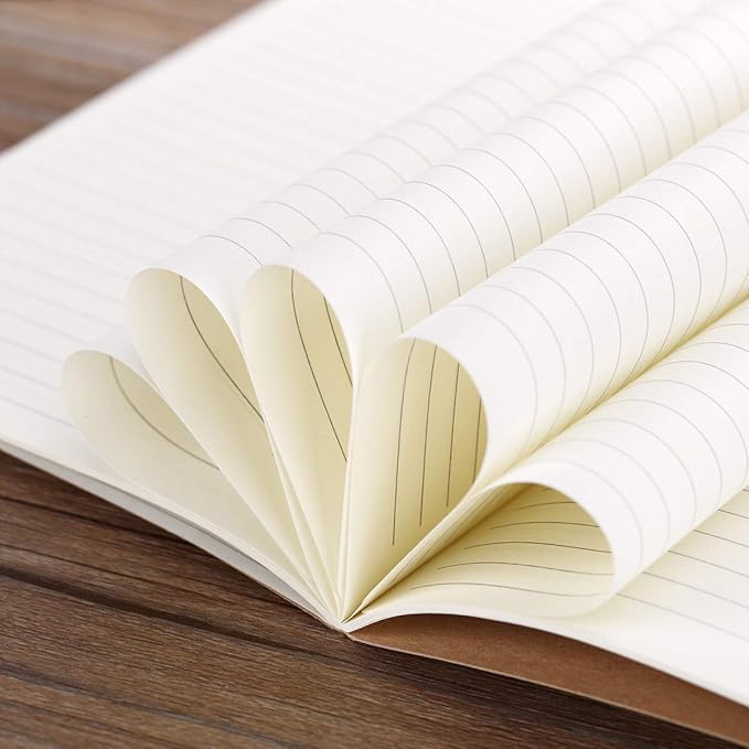 12 Pack Notebook Journals for Travelers, Students and Office, Writing Diary Subject Notebooks Planner with Lined Paper, College Ruled, 60 Pages, 30 Sheets, 8.3x5.5 inch, A5 Size, Travel Journal Set