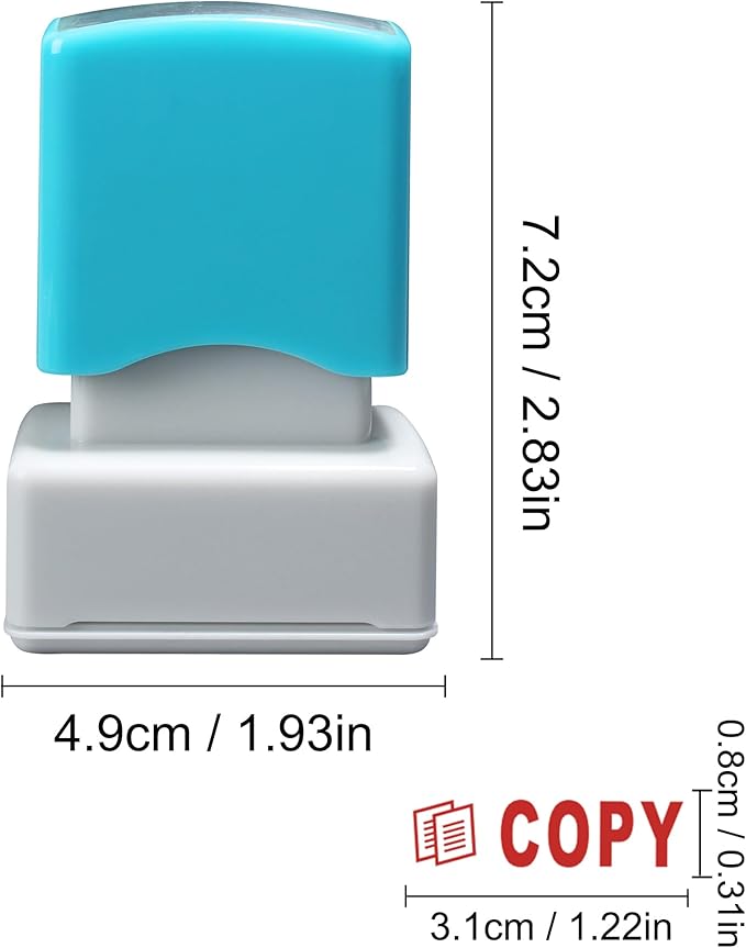 WAFJAMF Copy Stamp–Pre-Inked Office Stamp Copy Self Inking Rubber Stamp Red Ink-Medium